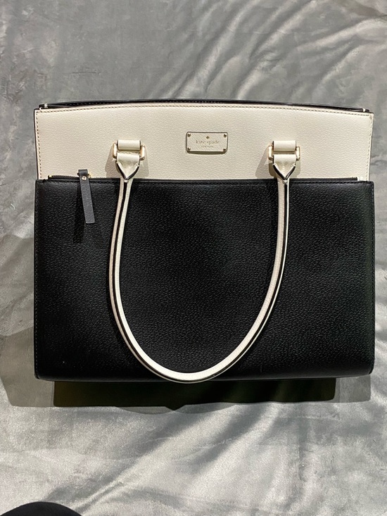 kate spade Handbags - kate spade Two-Tone Black and Cream Structured Tote